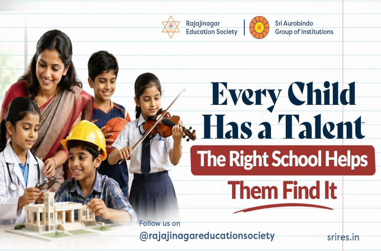 Child discovering talent at school